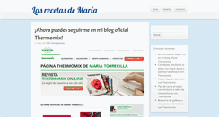 Desktop Screenshot of lasrecetasdemaria.com
